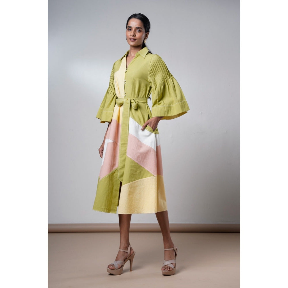 MADDER MUCH Saylor Wild Grove Midi Dress with Belt (Set of 2)