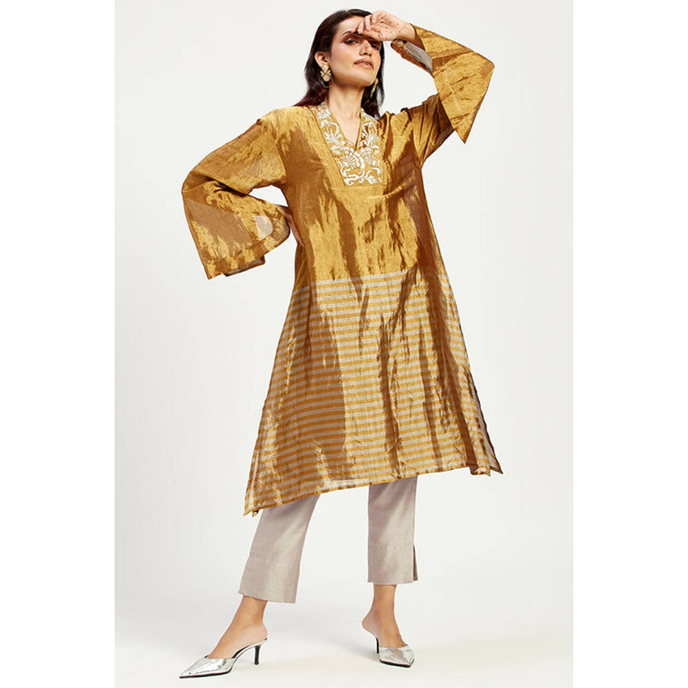 MADDER MUCH Nambia - Golden Sun Elegant Tunic + Pant Set