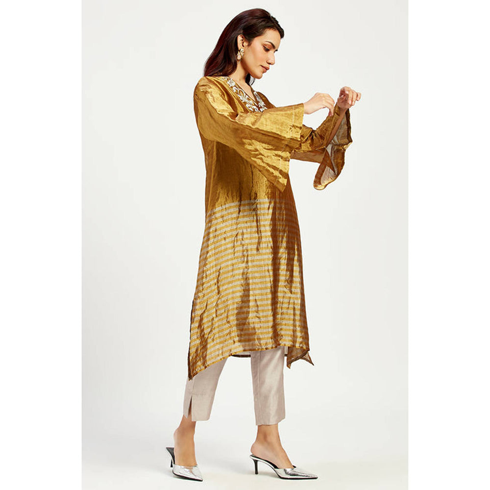 MADDER MUCH Nambia - Golden Sun Elegant Tunic + Pant Set