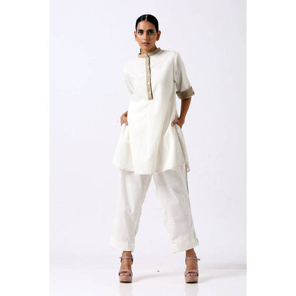 MADDER MUCH Ivory Sabah - Mandarin Tunic Set