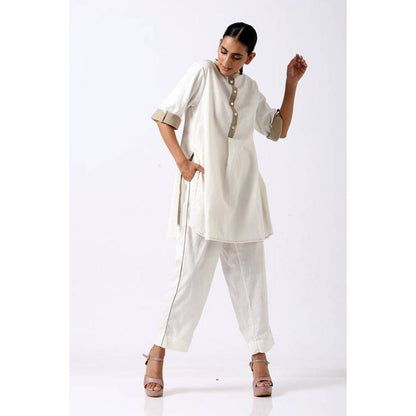 MADDER MUCH Ivory Sabah - Mandarin Tunic Set