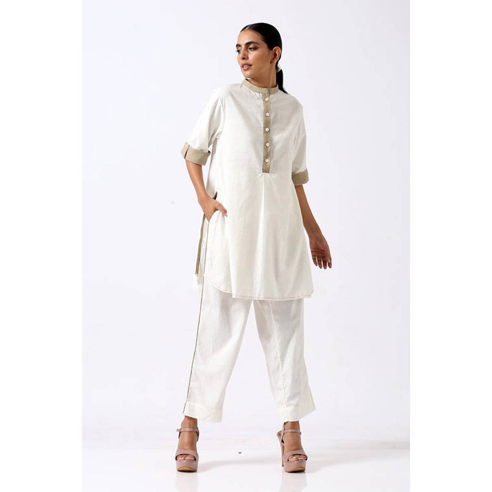 MADDER MUCH Ivory Sabah - Mandarin Tunic Set