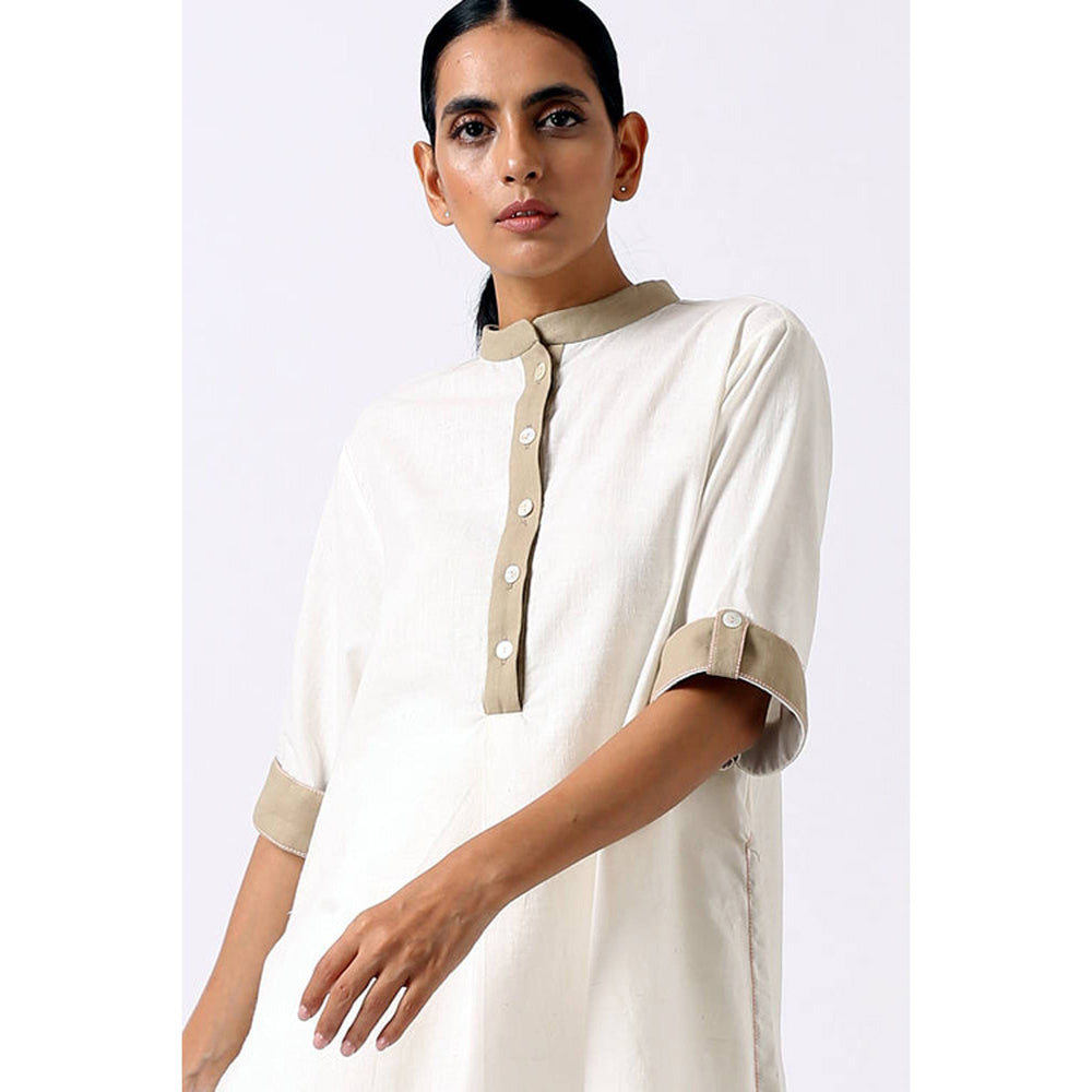 MADDER MUCH Ivory Sabah - Mandarin Tunic Set