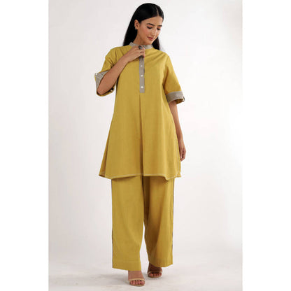 MADDER MUCH Ochre Sabah - Mandarin Kurta Set