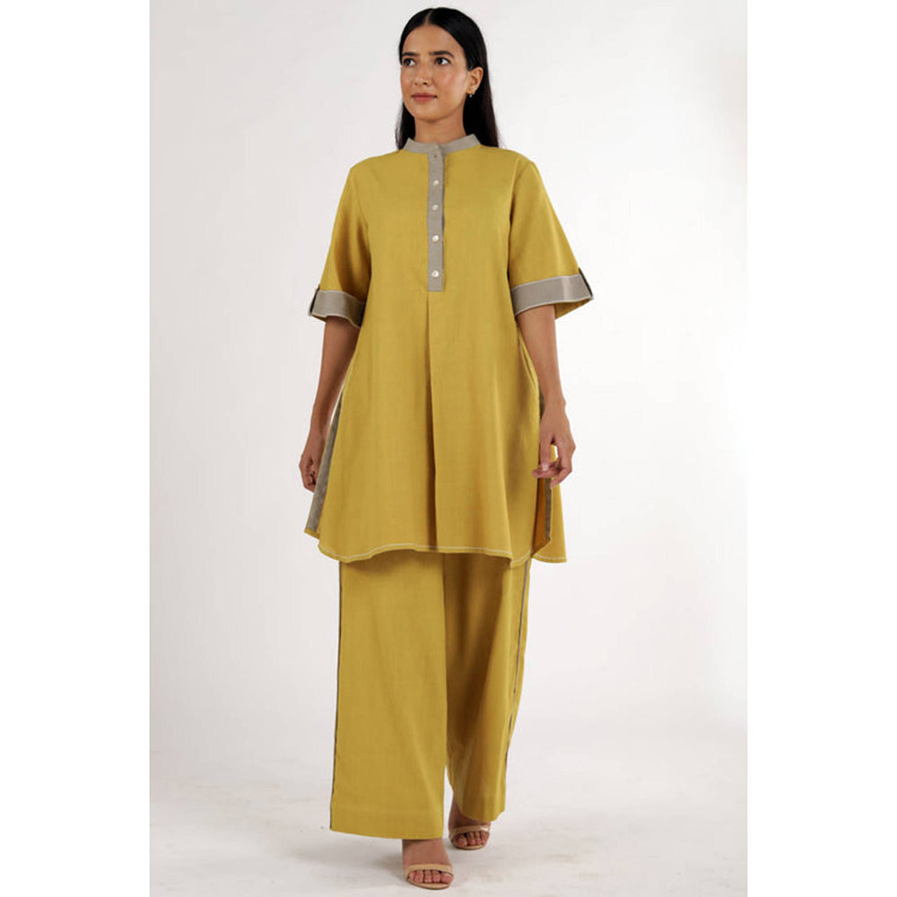 MADDER MUCH Ochre Sabah - Mandarin Kurta Set