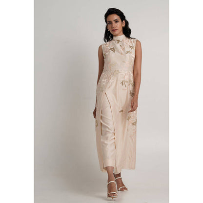 MADDER MUCH Polly Oyster Beige Modern Kurta with Pant and Dupatta