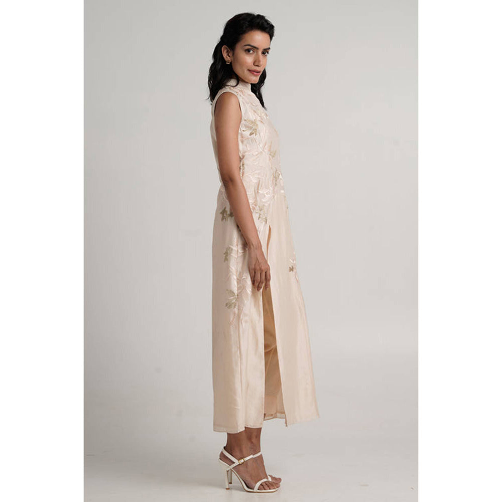 MADDER MUCH Polly Oyster Beige Modern Kurta with Pant and Dupatta