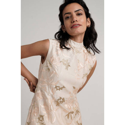 MADDER MUCH Polly Oyster Beige Modern Kurta with Pant and Dupatta