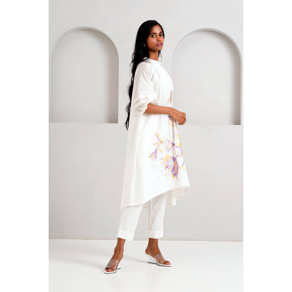MADDER MUCH White Suvi Set - Embroidered Tunic + Pants