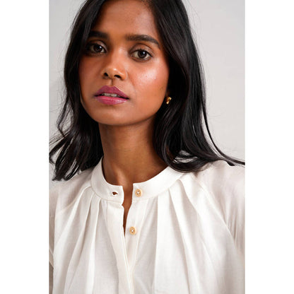 MADDER MUCH White Suvi Set - Embroidered Tunic + Pants