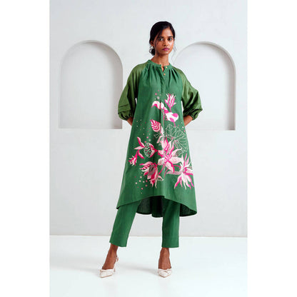 MADDER MUCH Sample Sale Pine Green Suvi Anarkali Set