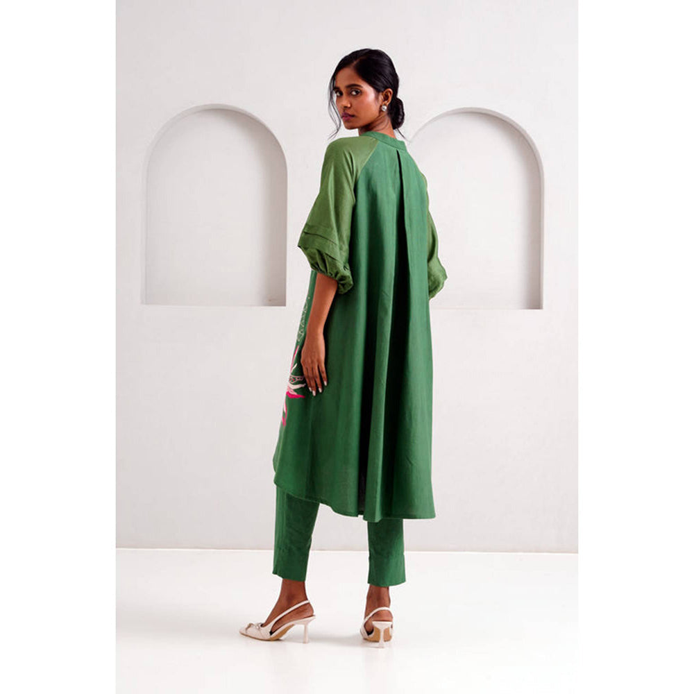 MADDER MUCH Sample Sale Pine Green Suvi Anarkali Set