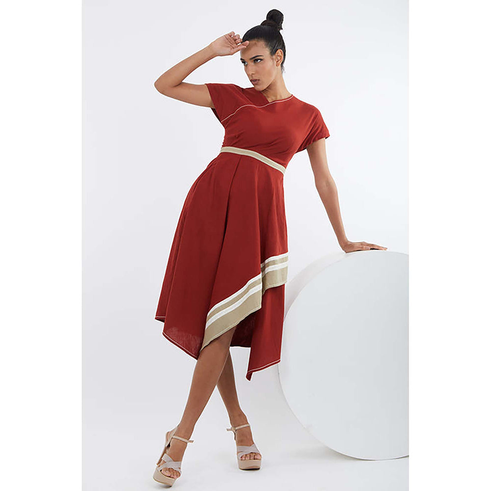 MADDER MUCH Sumi - Madder Red Trapeze Dress