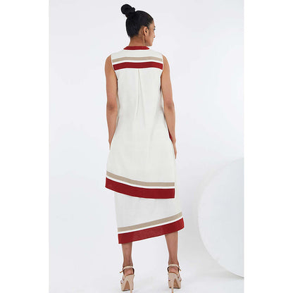 MADDER MUCH Sachi - Ivory Layered Midi Dress