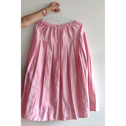 MADDER MUCH Bloome - Old Rose Pleated Midi Skirt With Wrap Top