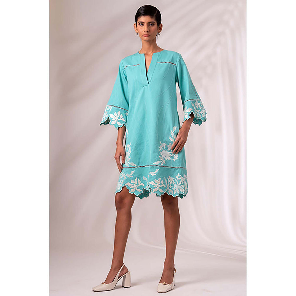 MADDER MUCH Mason - Sea Green Short Dress
