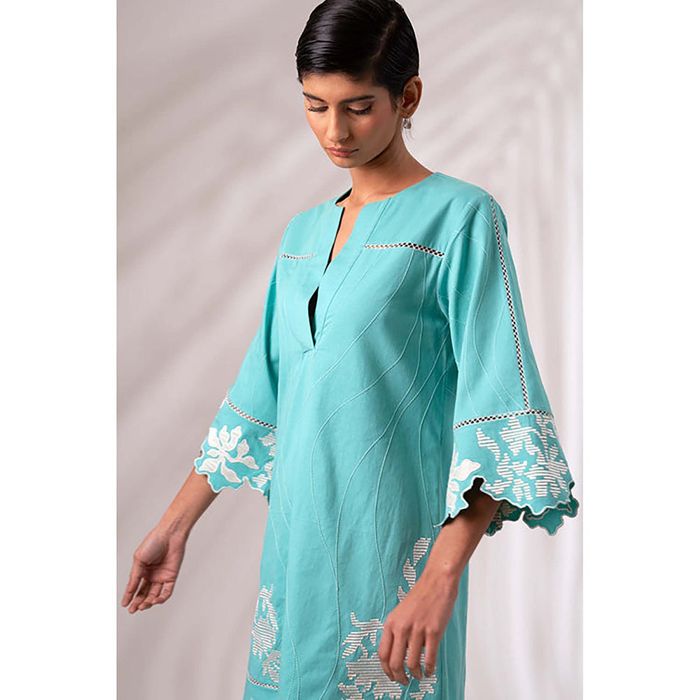 MADDER MUCH Mason - Sea Green Short Dress