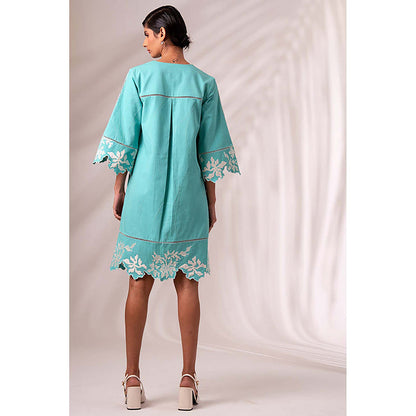 MADDER MUCH Mason - Sea Green Short Dress