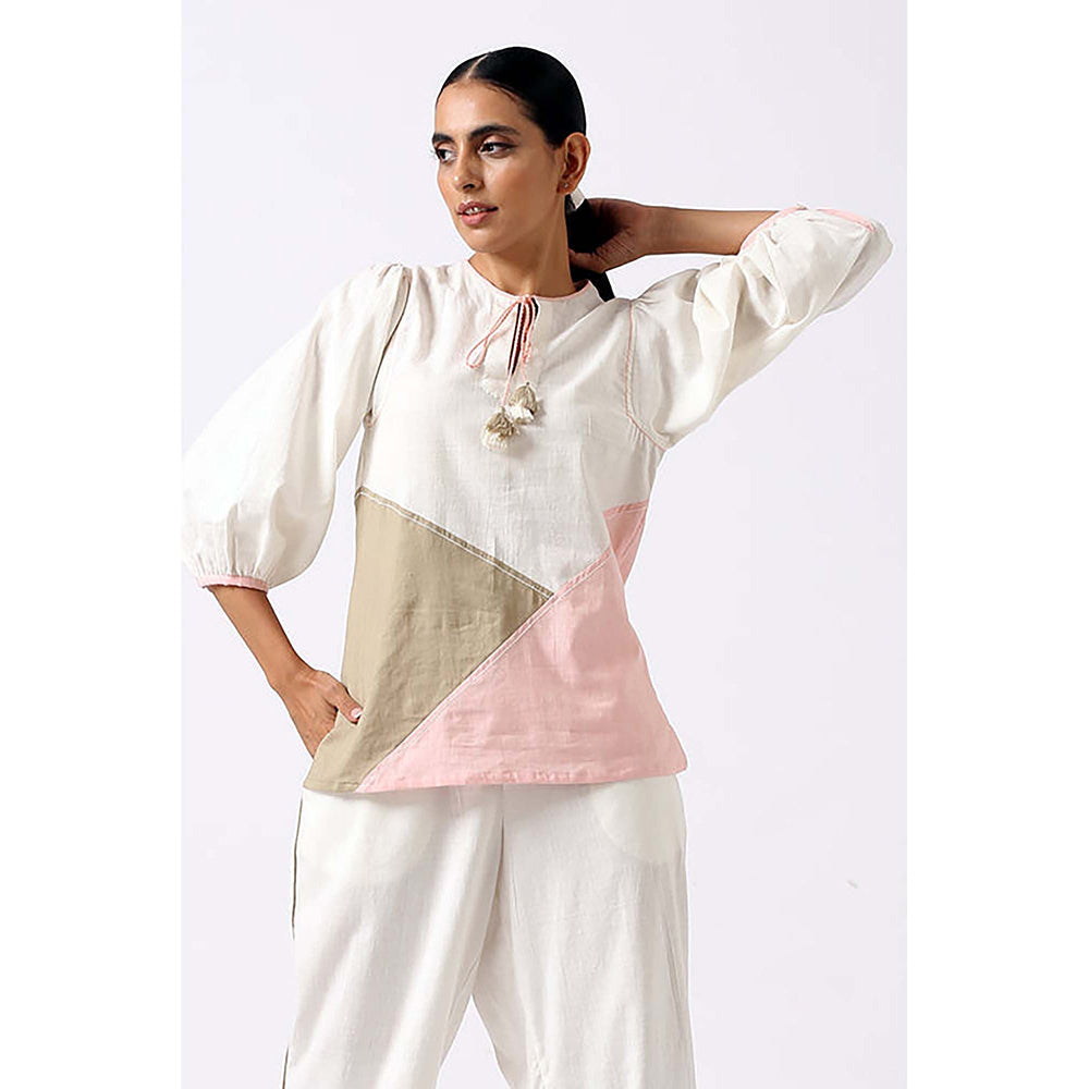 MADDER MUCH Multi-Color Cotton Solid Plain Top With Pant