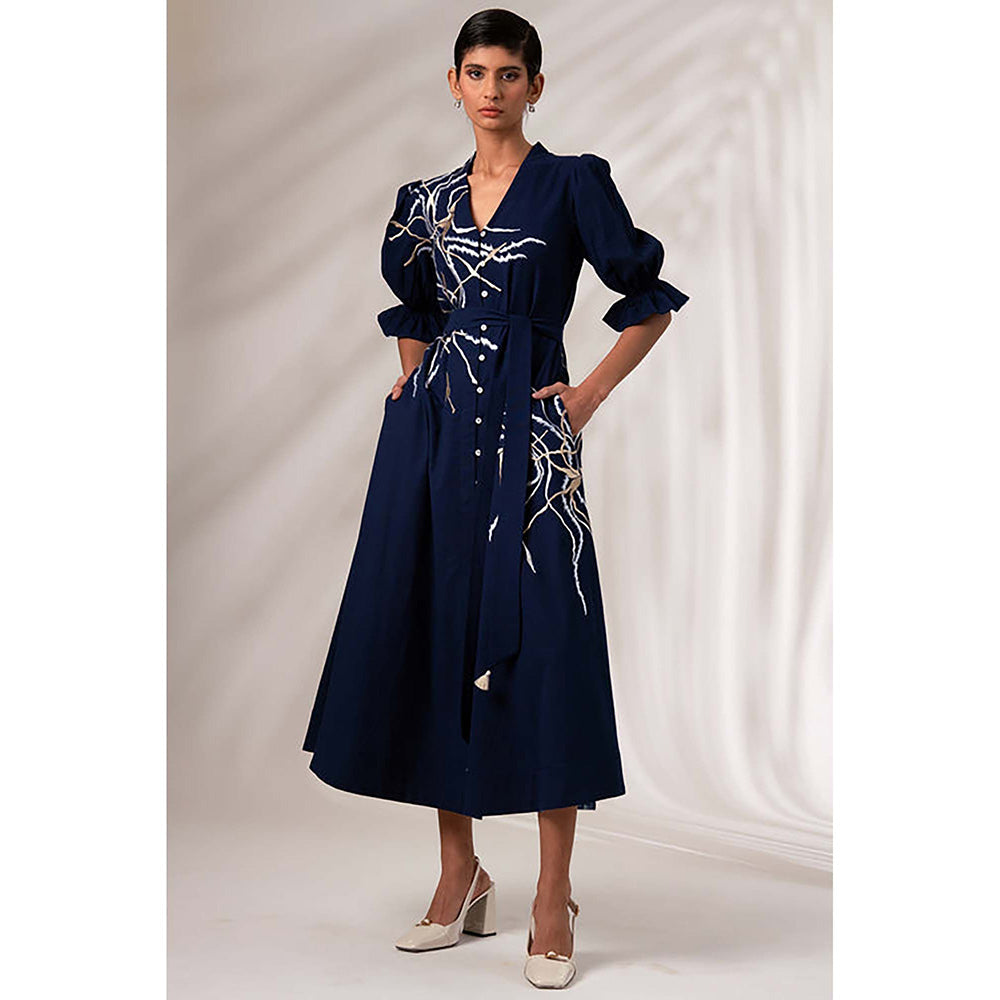 MADDER MUCH Kai - Indigo River Delta Long Dress