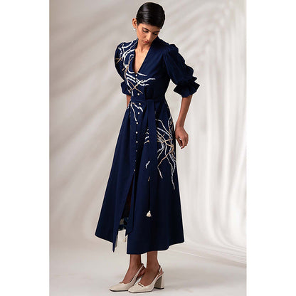 MADDER MUCH Kai - Indigo River Delta Long Dress
