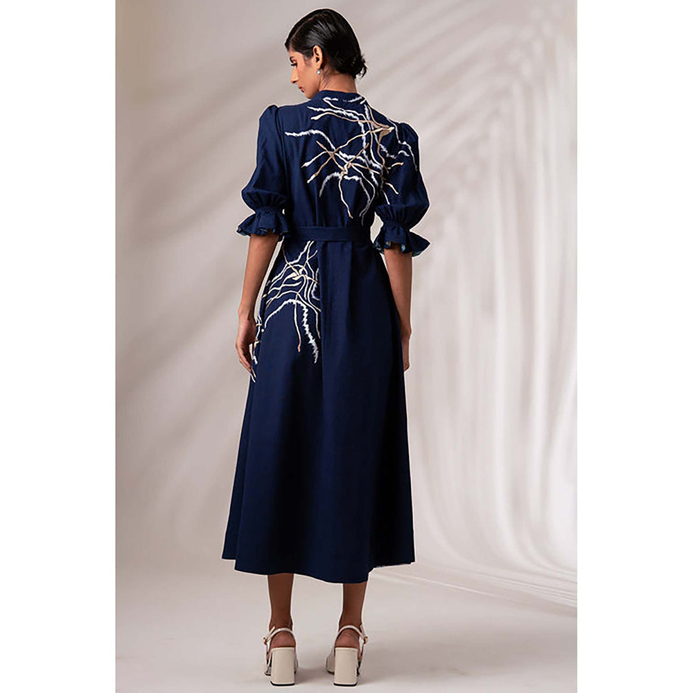 MADDER MUCH Kai - Indigo River Delta Long Dress