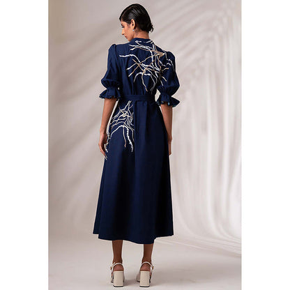 MADDER MUCH Kai - Indigo River Delta Long Dress