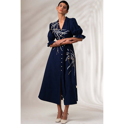 MADDER MUCH Kai - Indigo River Delta Long Dress