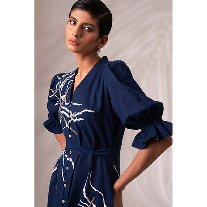 MADDER MUCH Kai - Indigo River Delta Long Dress