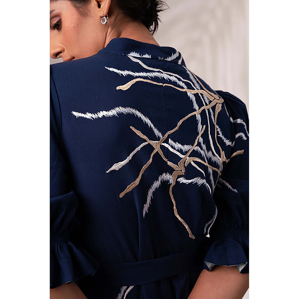 MADDER MUCH Kai - Indigo River Delta Long Dress