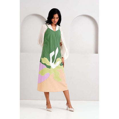 MADDER MUCH Pine Green Yana - Blouson + Slip Dress