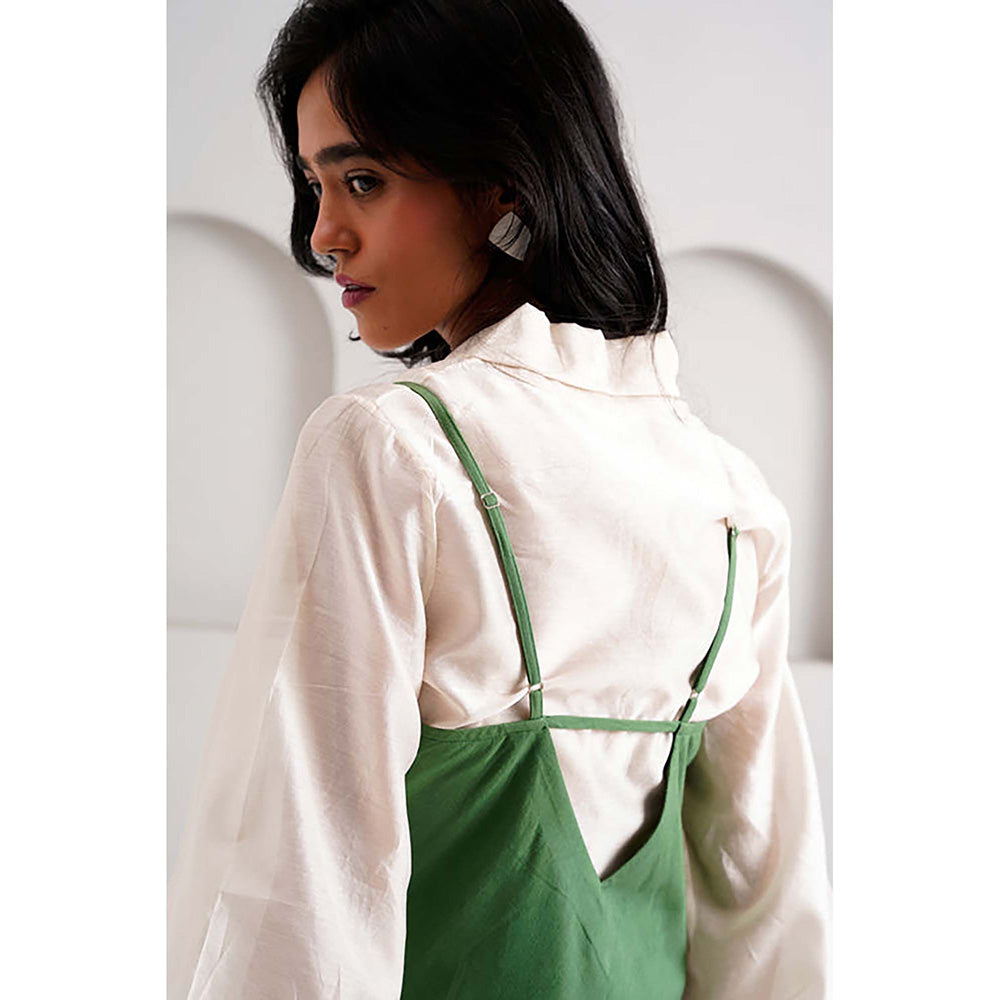 MADDER MUCH Pine Green Yana - Blouson + Slip Dress