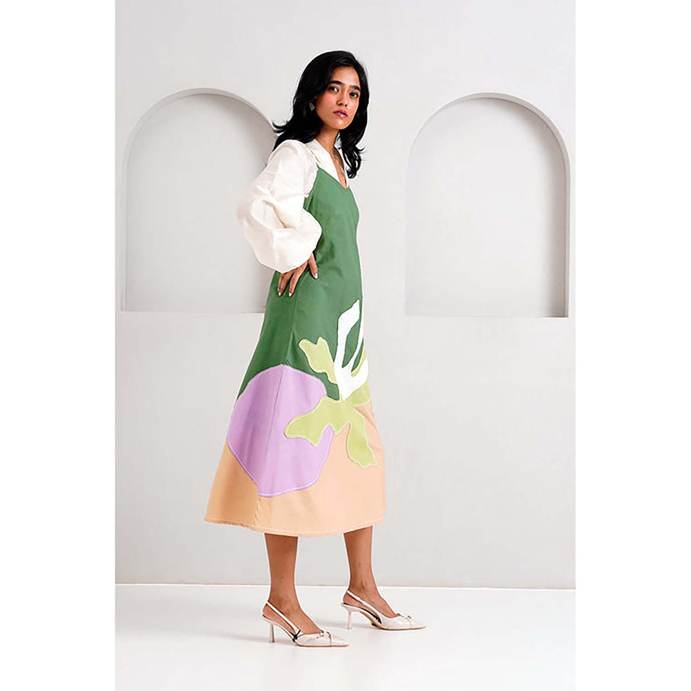 MADDER MUCH Pine Green Yana - Slip Dress