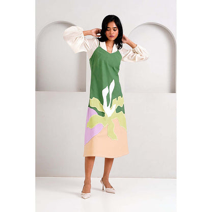 MADDER MUCH Pine Green Yana - Slip Dress