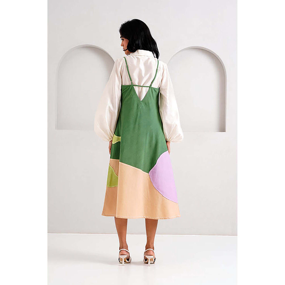 MADDER MUCH Pine Green Yana - Slip Dress