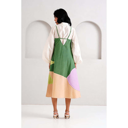 MADDER MUCH Pine Green Yana - Slip Dress