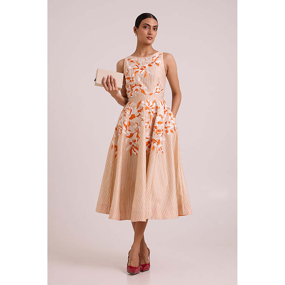 MADDER MUCH Roselyn - Almond And Autumn Midi Dress