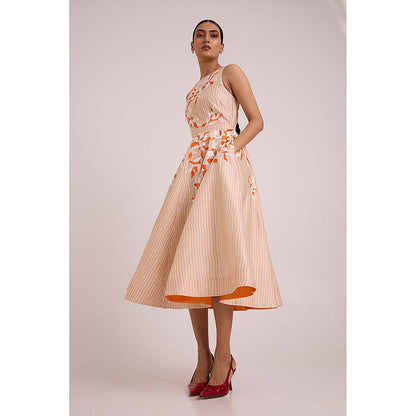 MADDER MUCH Roselyn - Almond And Autumn Midi Dress