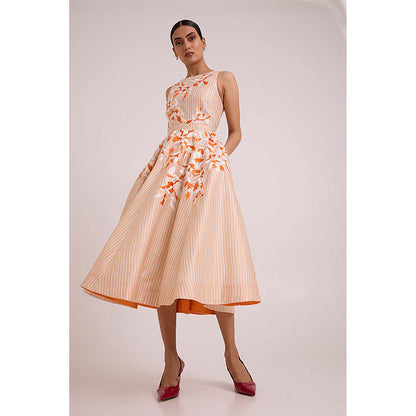 MADDER MUCH Roselyn - Almond And Autumn Midi Dress
