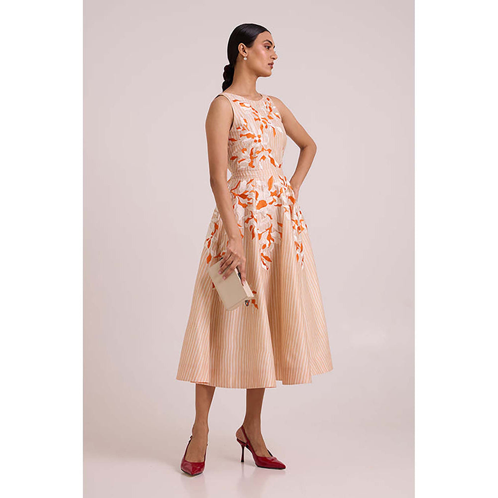 MADDER MUCH Roselyn - Almond And Autumn Midi Dress