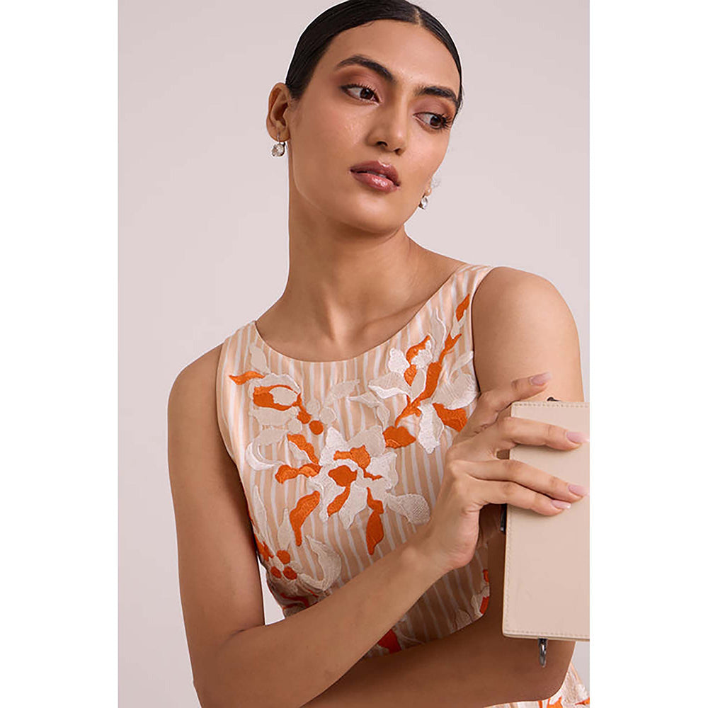 MADDER MUCH Roselyn - Almond And Autumn Midi Dress