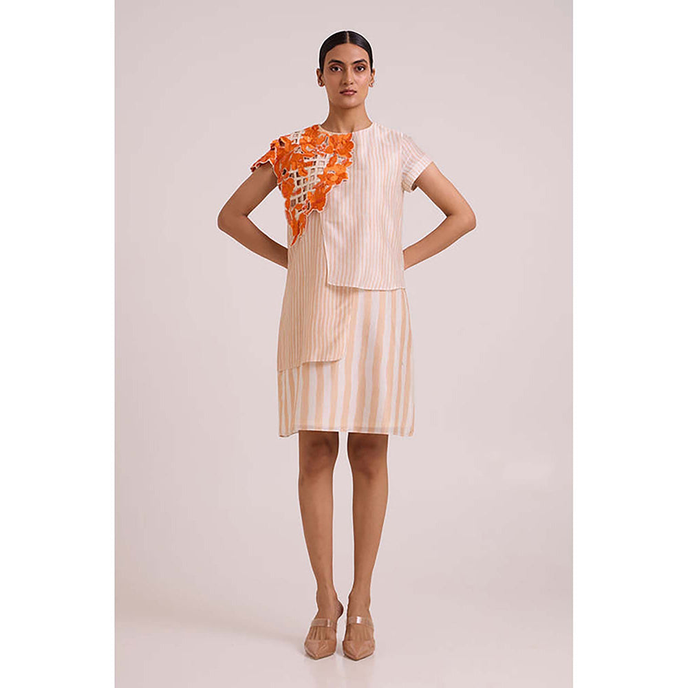 MADDER MUCH Kayo - Sunset And Almond Cutwork Short Dress