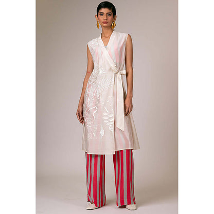 MADDER MUCH Argon - Sheer Wrap Dress, Bustier And Pants