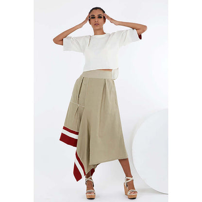 MADDER MUCH Kazu - Crop Top And Terraced Skirt Set