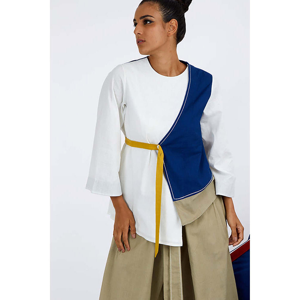 MADDER MUCH Asha + Oshi - Overlap Belted Top And Fisherman Pants