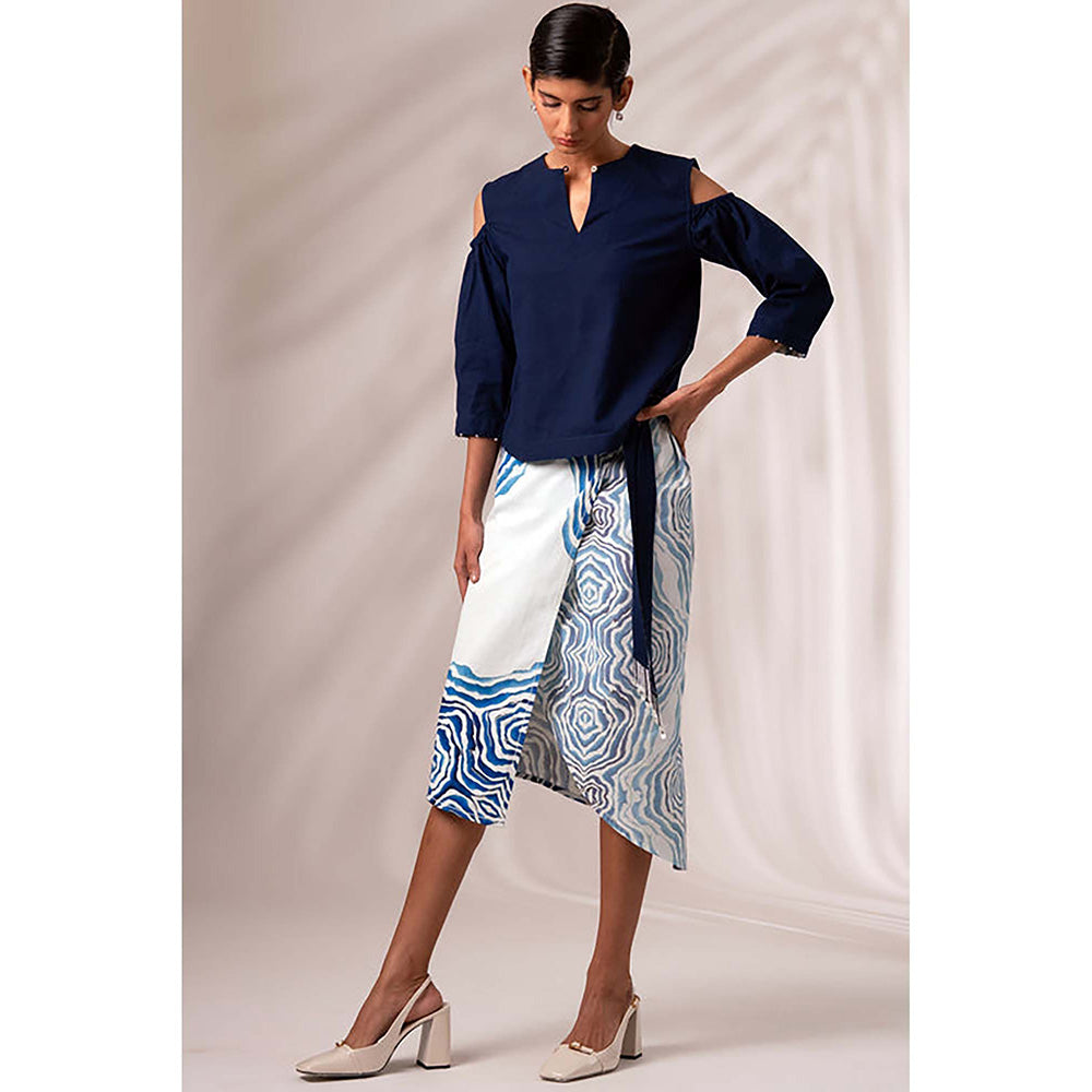 MADDER MUCH Mia - Wrap Skirt + Indigo Top