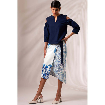 MADDER MUCH Mia - Wrap Skirt + Indigo Top