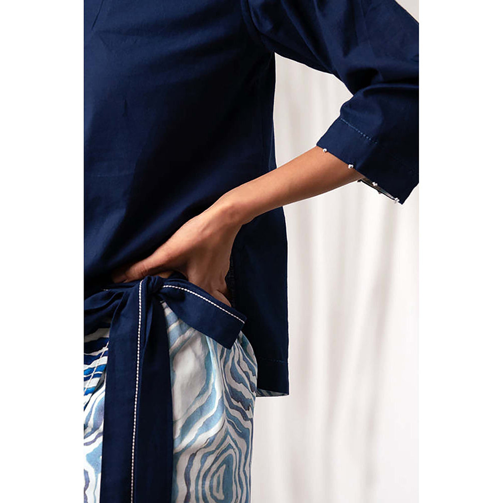 MADDER MUCH Mia - Wrap Skirt + Indigo Top