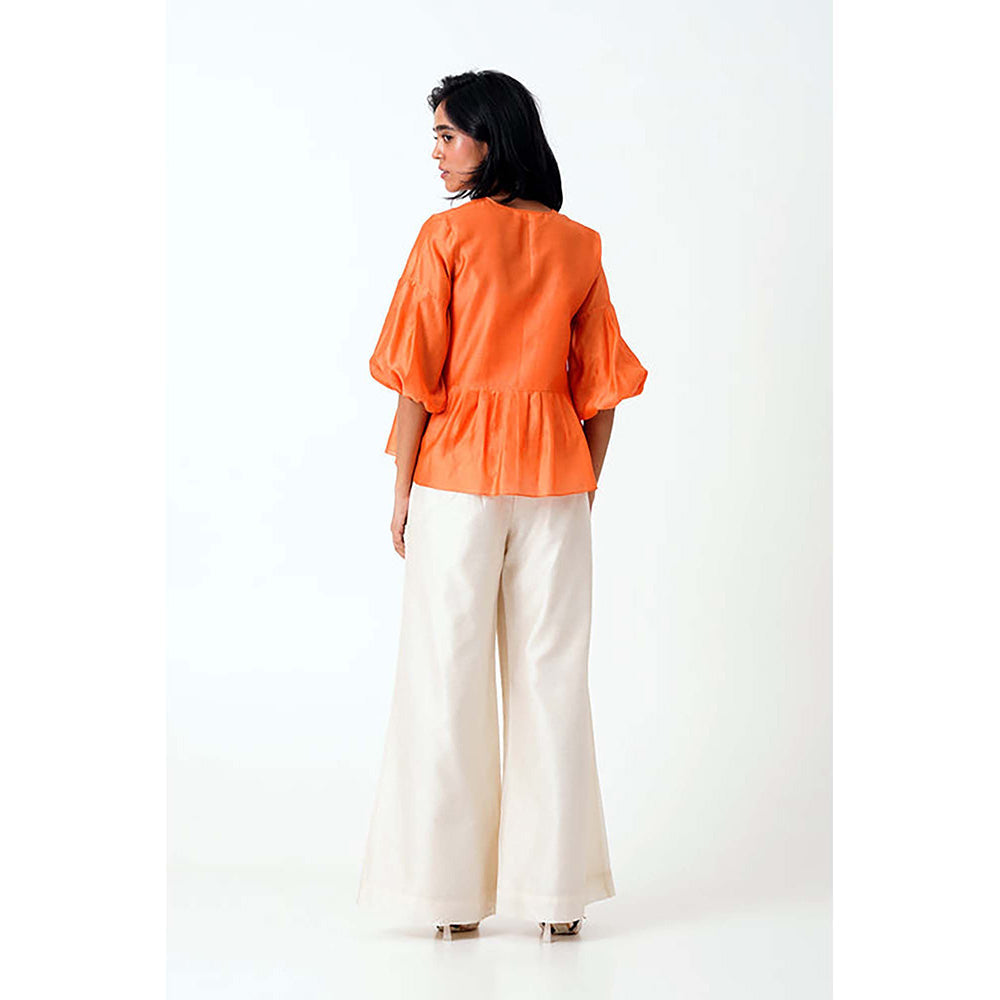 MADDER MUCH Multi-Color Cotton Tie Up Neck Solid/Plain Top With Slip And Pant