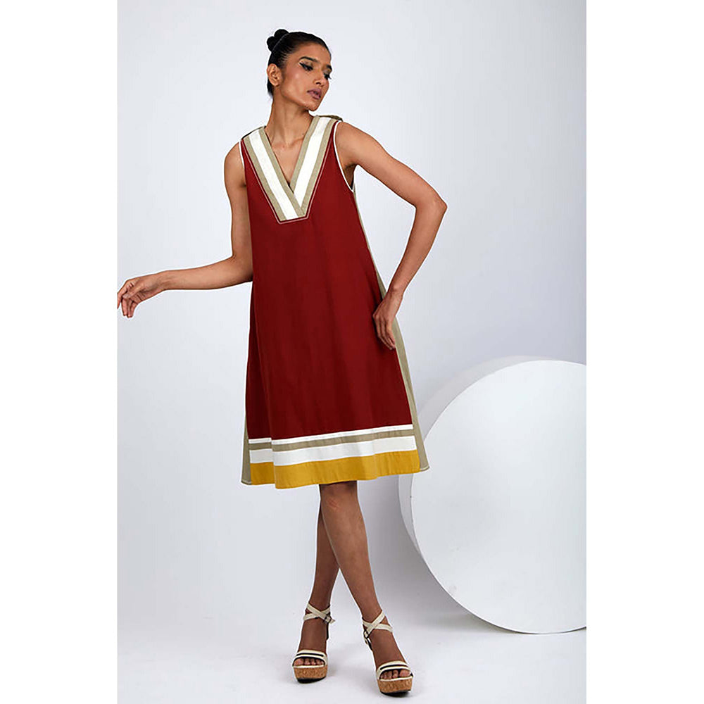 MADDER MUCH Muyu - Shoulder Tab Sleeveless A-Line Dress